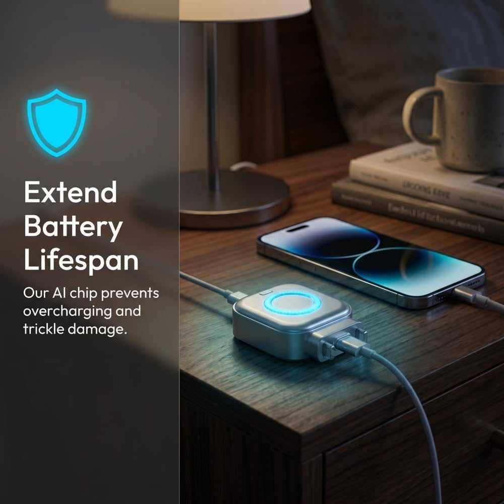 AI Smart Auto-Stop Charging Adapter