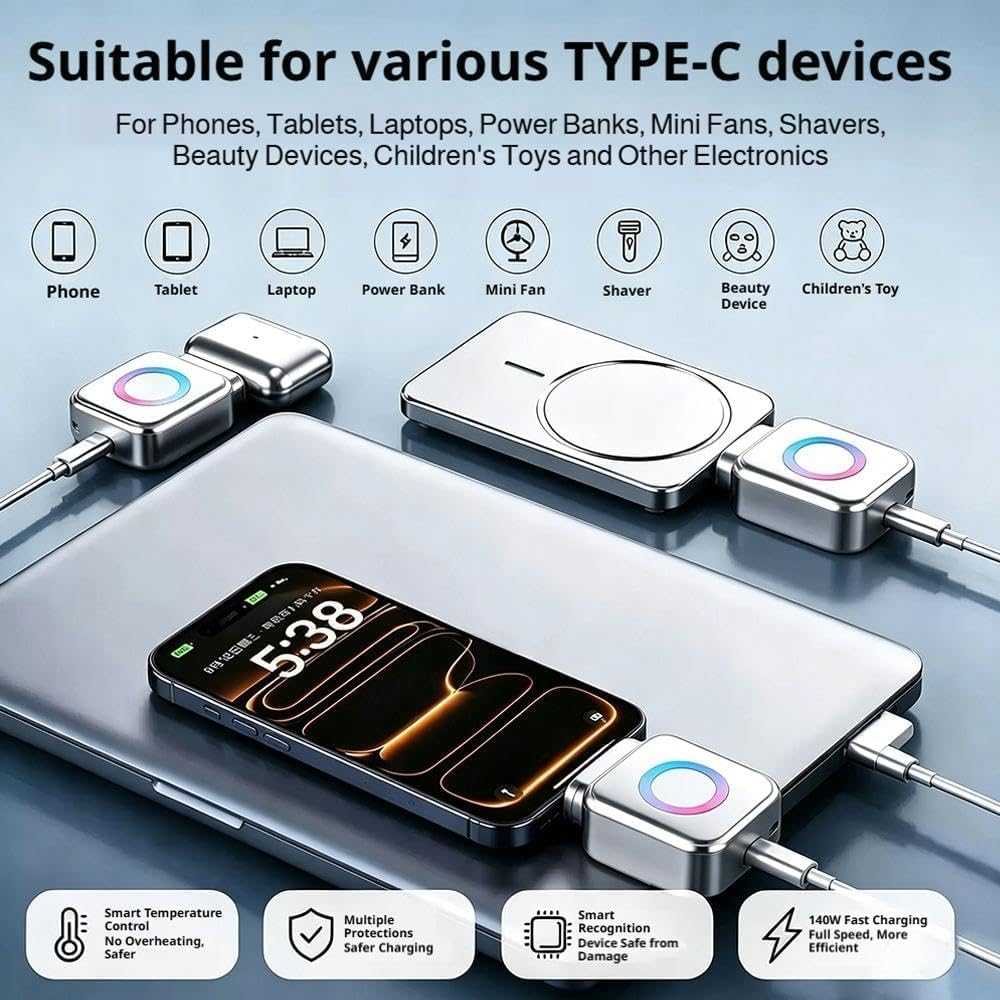 AI Smart Auto-Stop Charging Adapter